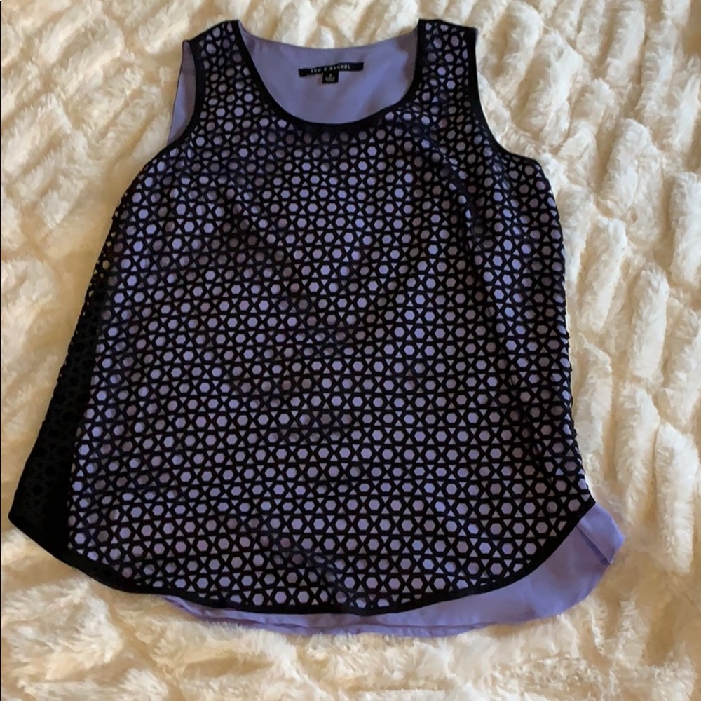 Purple and black tank top